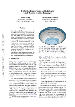 Evaluating Transformer's Ability to Learn Mildly Context-Sensitive
  Languages