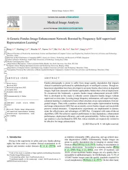 A Generic Fundus Image Enhancement Network Boosted by Frequency
  Self-supervised Representation Learning
