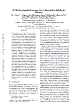 BLSP: Bootstrapping Language-Speech Pre-training via Behavior Alignment
  of Continuation Writing