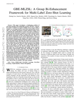 GBE-MLZSL: A Group Bi-Enhancement Framework for Multi-Label Zero-Shot
  Learning
