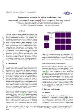 Deep supervised hashing for fast retrieval of radio image cubes