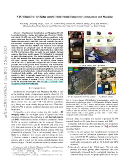NTU4DRadLM: 4D Radar-centric Multi-Modal Dataset for Localization and
  Mapping