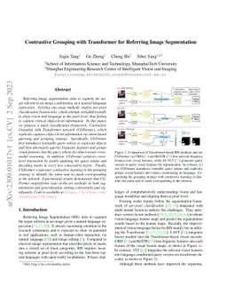 Contrastive Grouping with Transformer for Referring Image Segmentation