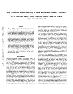 Deep Deformable Models: Learning 3D Shape Abstractions with Part
  Consistency