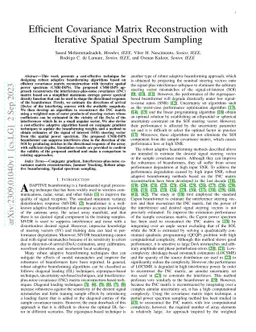 Efficient Covariance Matrix Reconstruction with Iterative Spatial
  Spectrum Sampling