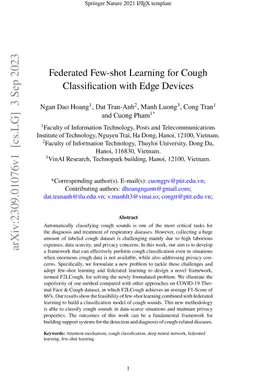 Federated Few-shot Learning for Cough Classification with Edge Devices