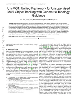 UnsMOT: Unified Framework for Unsupervised Multi-Object Tracking with
  Geometric Topology Guidance