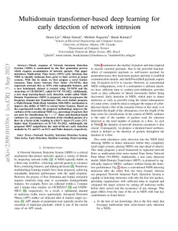 Multidomain transformer-based deep learning for early detection of
  network intrusion