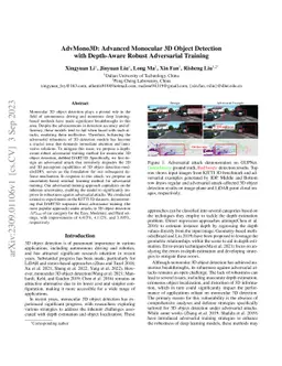 AdvMono3D: Advanced Monocular 3D Object Detection with Depth-Aware
  Robust Adversarial Training