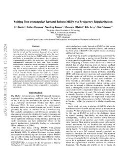 Solving Non-Rectangular Reward-Robust MDPs via Frequency Regularization
