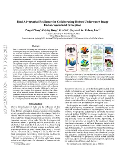 CARNet: Collaborative Adversarial Resilience for Robust Underwater Image Enhancement and Perception