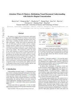 Attention Where It Matters: Rethinking Visual Document Understanding
  with Selective Region Concentration