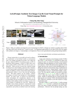 LoGoPrompt: Synthetic Text Images Can Be Good Visual Prompts for
  Vision-Language Models