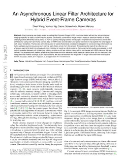 An Asynchronous Linear Filter Architecture for Hybrid Event-Frame
  Cameras