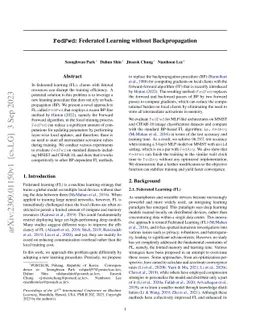 FedFwd: Federated Learning without Backpropagation