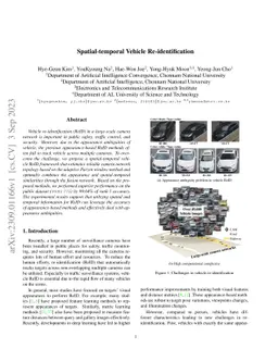 Spatial-temporal Vehicle Re-identification