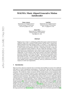 MAGMA: Music Aligned Generative Motion Autodecoder