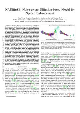 NADiffuSE: Noise-aware Diffusion-based Model for Speech Enhancement