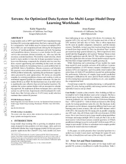 Saturn: An Optimized Data System for Large Model Deep Learning Workloads