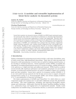 lfads-torch: A modular and extensible implementation of latent factor
  analysis via dynamical systems