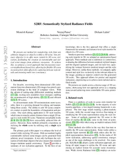 S2RF: Semantically Stylized Radiance Fields