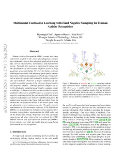 Multimodal Contrastive Learning with Hard Negative Sampling for Human
  Activity Recognition