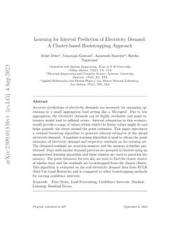 Learning for Interval Prediction of Electricity Demand: A Cluster-based Bootstrapping Approach