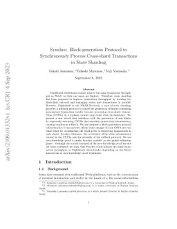 Synchro: Block-generation Protocol to Synchronously Process Cross-shard
  Transactions in State Sharding