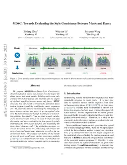 MDSC: Towards Evaluating the Style Consistency Between Music and Dance