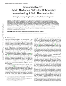 ImmersiveNeRF: Hybrid Radiance Fields for Unbounded Immersive Light
  Field Reconstruction