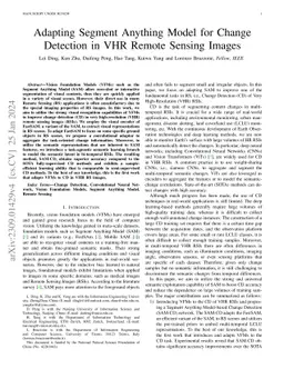 Adapting Segment Anything Model for Change Detection in HR Remote
  Sensing Images