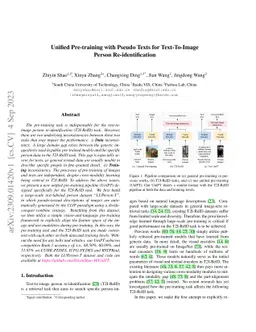 Unified Pre-training with Pseudo Texts for Text-To-Image Person
  Re-identification