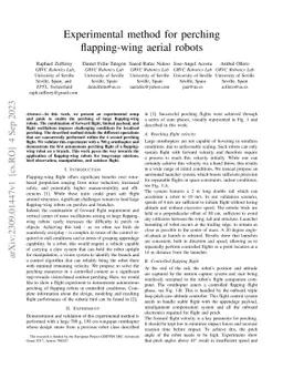 Experimental method for perching flapping-wing aerial robots