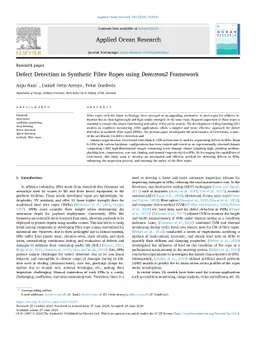 Defect Detection in Synthetic Fibre Ropes using Detectron2 Framework