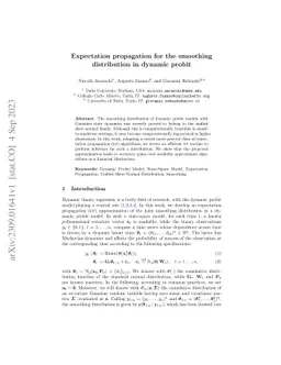 Expectation propagation for the smoothing distribution in dynamic probit