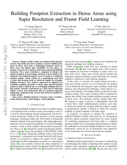 Building Footprint Extraction in Dense Areas using Super Resolution and
  Frame Field Learning