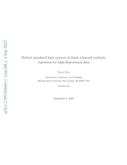 Robust penalized least squares of depth trimmed residuals regression for
  high-dimensional data
