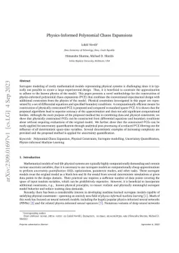 Physics-Informed Polynomial Chaos Expansions