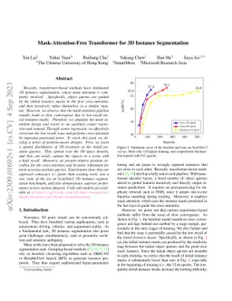 Mask-Attention-Free Transformer for 3D Instance Segmentation