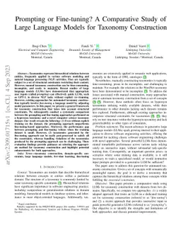 Prompting or Fine-tuning? A Comparative Study of Large Language Models
  for Taxonomy Construction