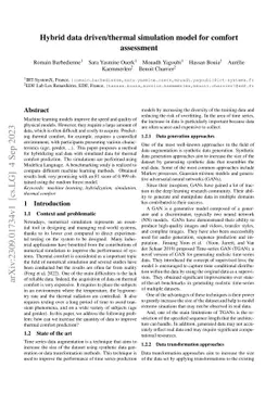 Hybrid data driven/thermal simulation model for comfort assessment