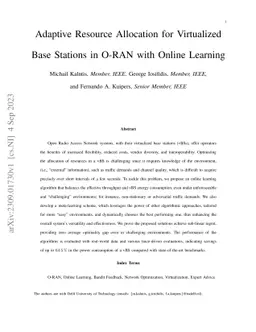 Adaptive Resource Allocation for Virtualized Base Stations in O-RAN with Online Learning