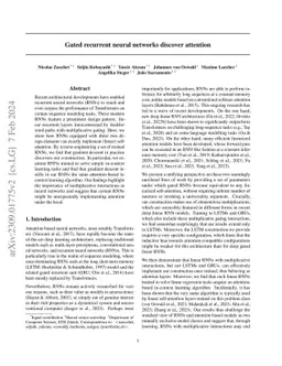 Gated recurrent neural networks discover attention