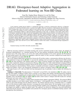 DRAG: Divergence-based Adaptive Aggregation in Federated learning on
  Non-IID Data
