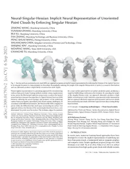 Neural-Singular-Hessian: Implicit Neural Representation of Unoriented
  Point Clouds by Enforcing Singular Hessian