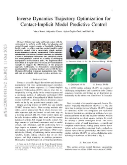 Inverse Dynamics Trajectory Optimization for Contact-Implicit Model Predictive Control