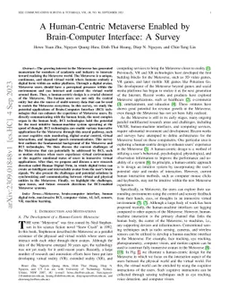 A Human-Centric Metaverse Enabled by Brain-Computer Interface: A Survey
