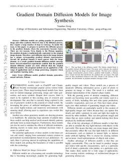 Gradient Domain Diffusion Models for Image Synthesis