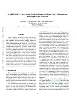 SyntheWorld: A Large-Scale Synthetic Dataset for Land Cover Mapping and
  Building Change Detection