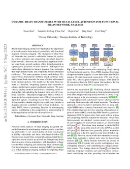 Dynamic Brain Transformer with Multi-level Attention for Functional
  Brain Network Analysis